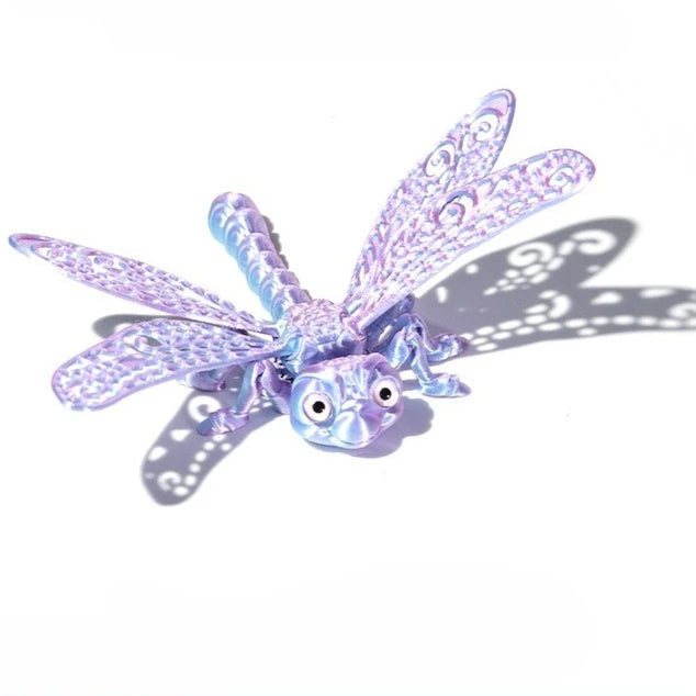 3D Printed Dragonfly Figurine Collectible Desk Decor Transformable Design,For Halloween Christmas Xmas Thanksgiving Toy Kids