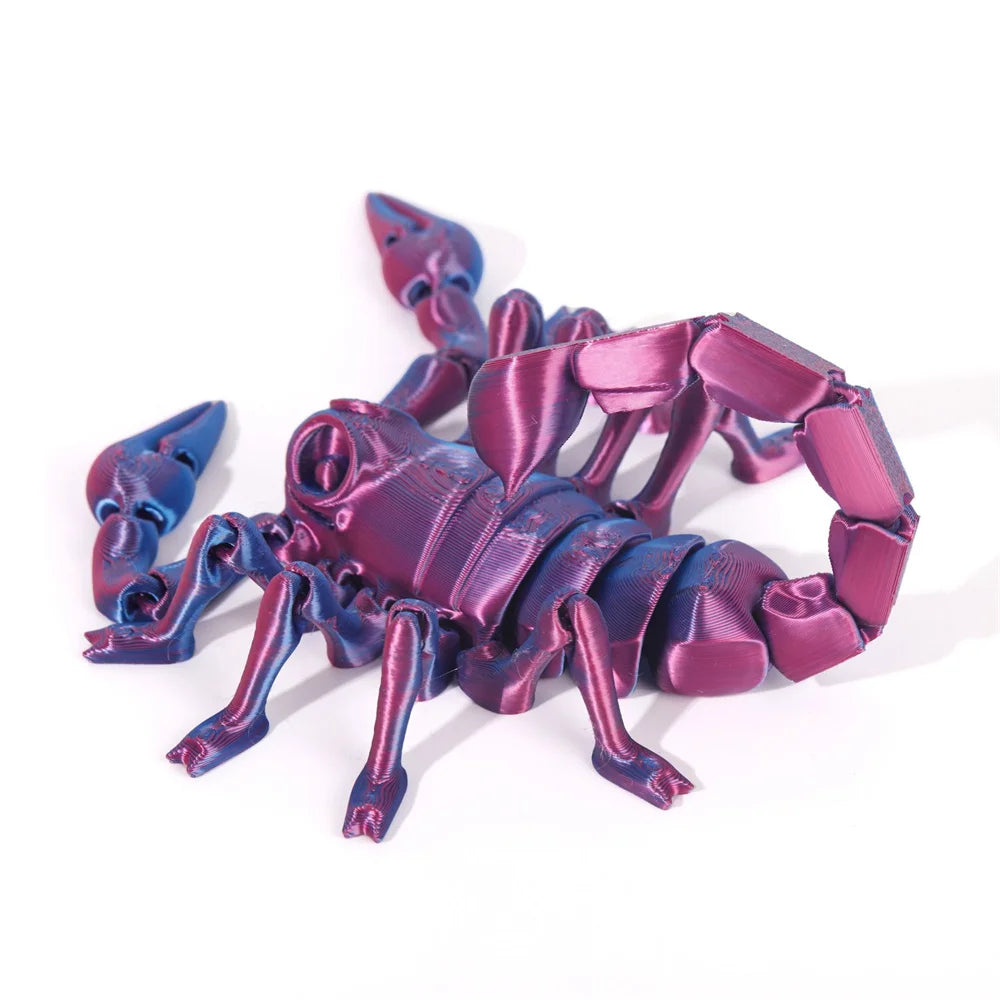 3D Printed Scorpion Simulation Toy Movable Retractable Joints Creative Model Desktop Decoration Collection Ornaments Gifts