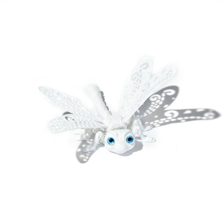 3D Printed Dragonfly Figurine Collectible Desk Decor Transformable Design,For Halloween Christmas Xmas Thanksgiving Toy Kids