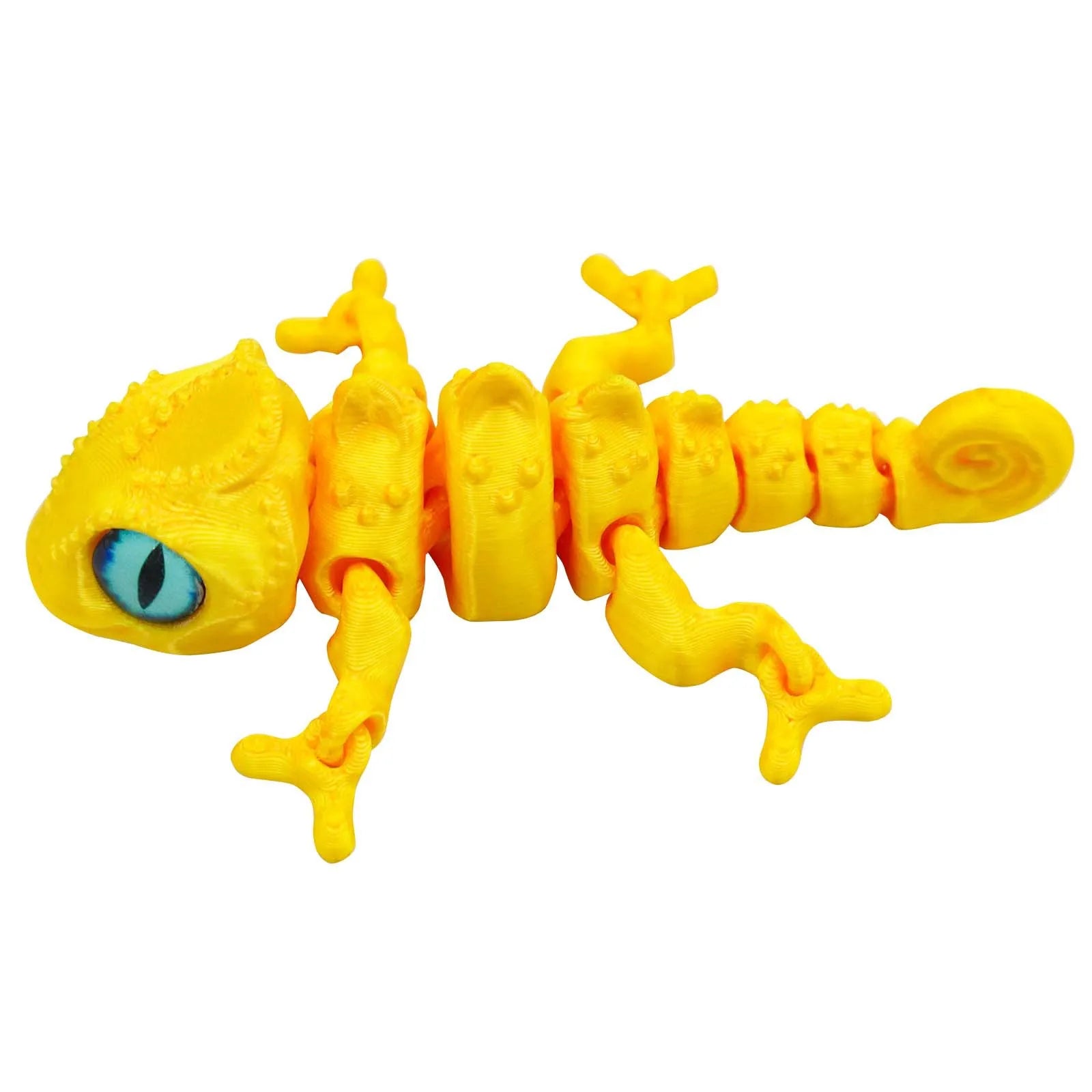 3D Printing Chameleon Lizard Figures Multi-joint Movable Simulation Eyes for Home Accessories Kids Gift Living Room Decoration