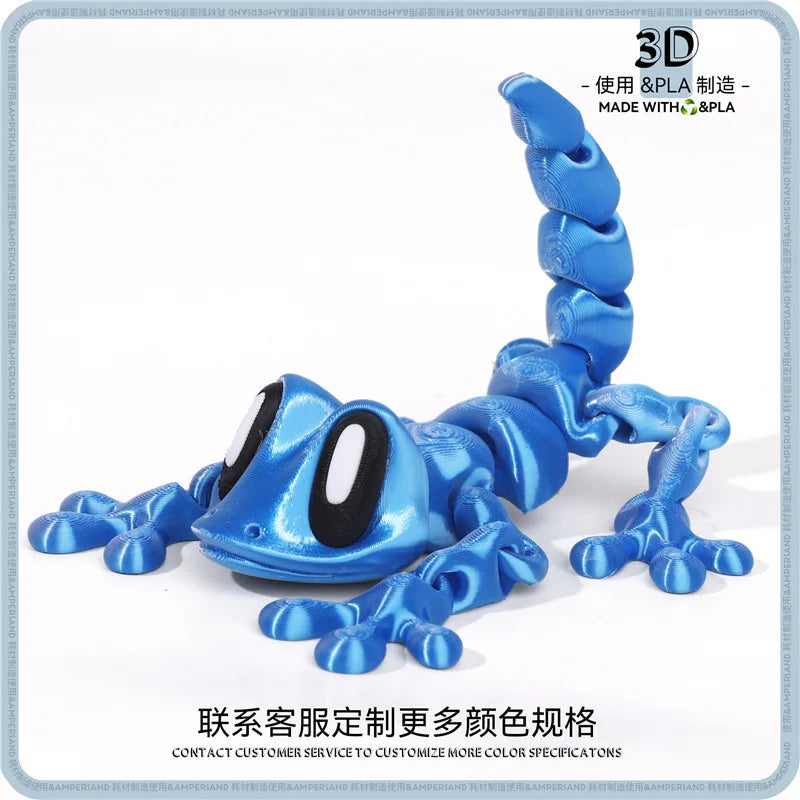 3D Printed Mini Gecko Ornament Desktop Ornament 3d Printed toy Animals Home Office Craft Printed Figures Christmas Gifts