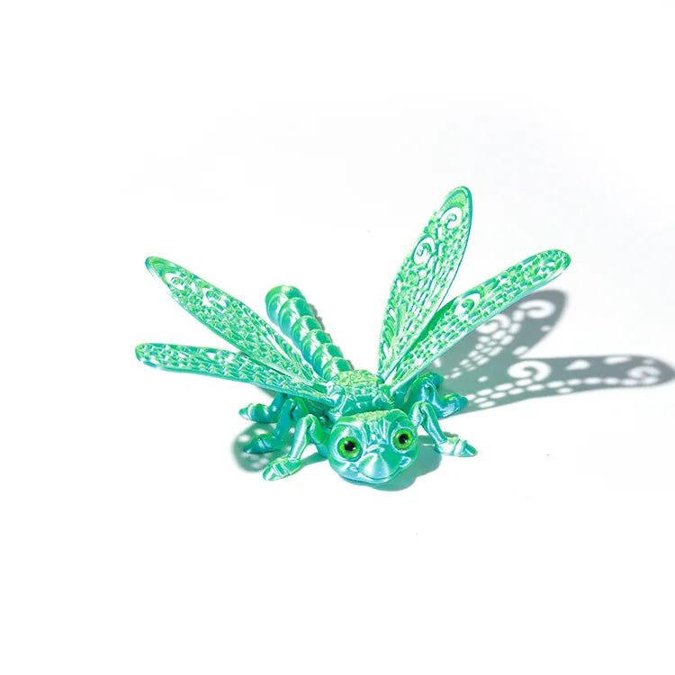3D Printed Dragonfly Figurine Collectible Desk Decor Transformable Design,For Halloween Christmas Xmas Thanksgiving Toy Kids