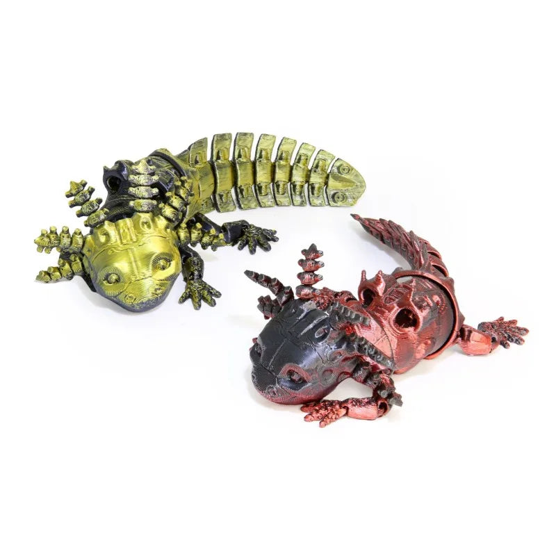 3D Animals Printed Articulated Axolotl Mechanical Unique Collectible Desk Decor Home Office Gifts Room Decor Creative Craft