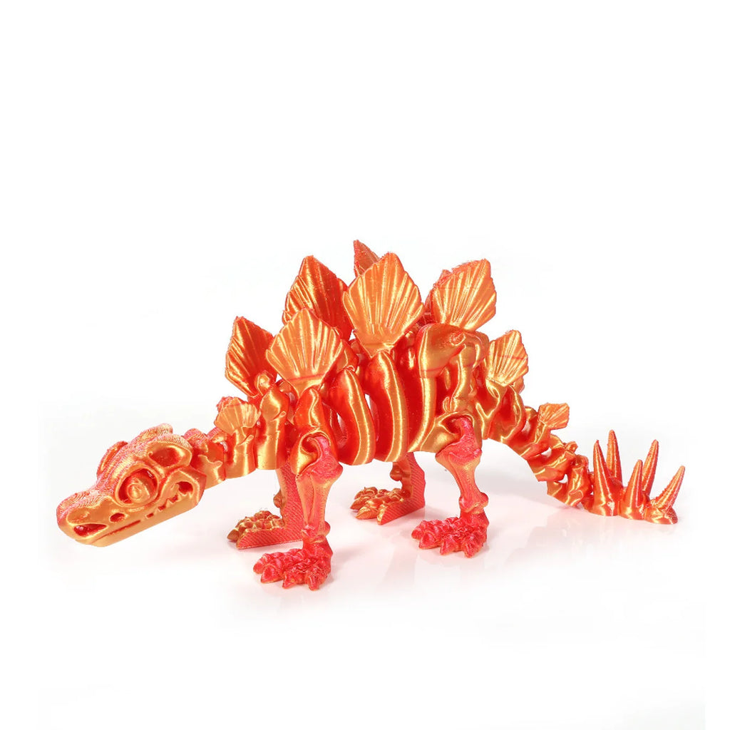 3D Printed Dinosaur Stegosaurus Joints Can Move Freely Fidget Toy Realistic Dragon Statue Home Office Decoration