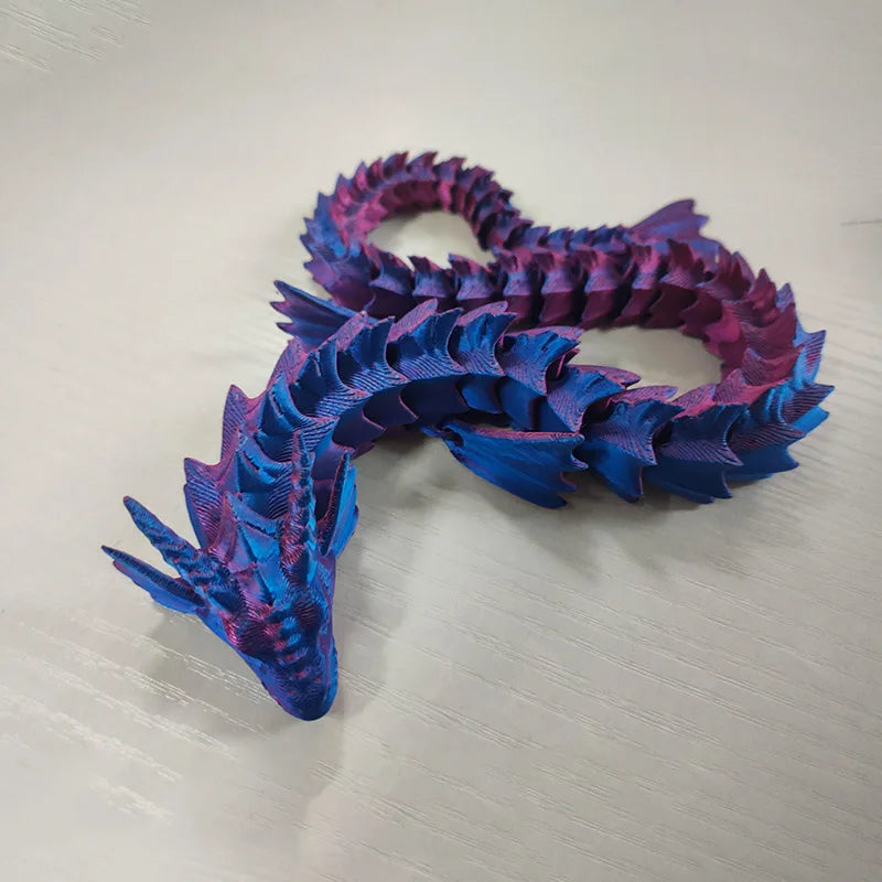 Printed 3D Gem Dragon Crystal Fidget Toy Rotatable Articulated Dragon Ideal Gift for Kids with ADHD Perfect for Birthday New
