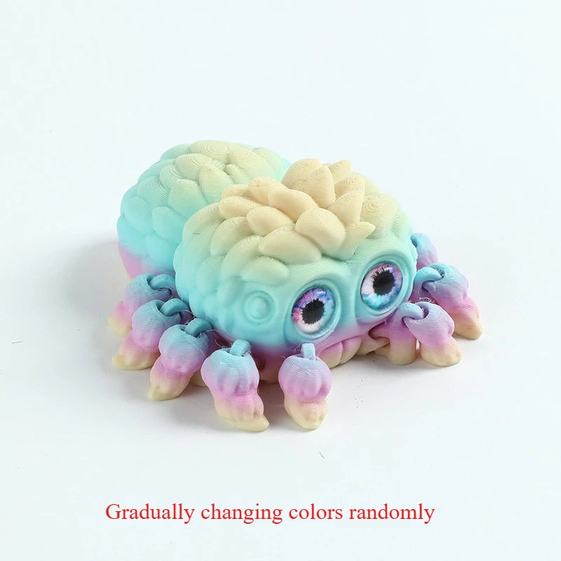 3D Printed Small Spider Cute &Realistic Display Stand Toy Model with Movable Joints for Vehicle Desk Figurine and Christmas Gift