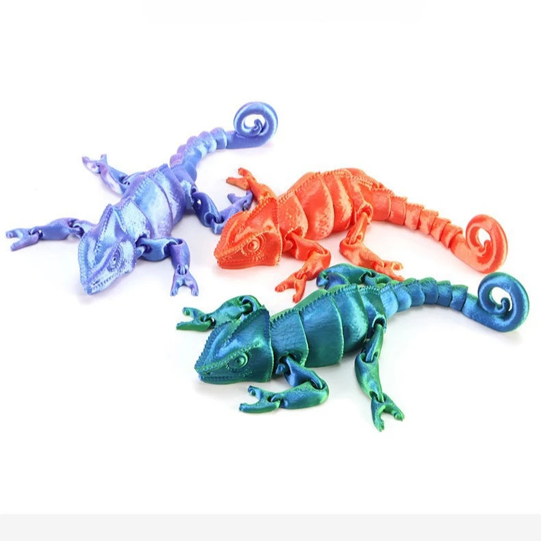 3D Printed Chameleon Tabletop Ornaments, Creative Toys, Animal Ornaments for Home Decoration