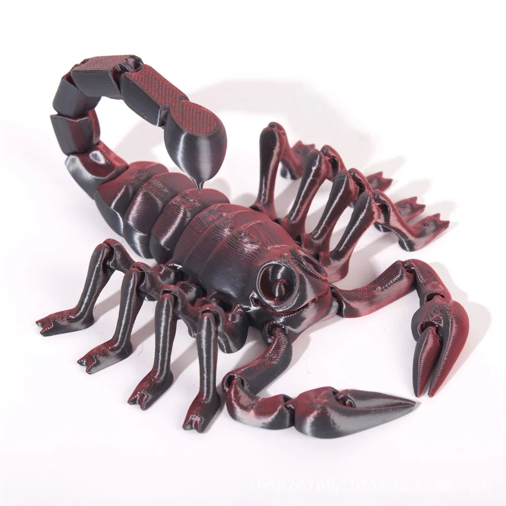 3D Printed Scorpion Simulation Toy Movable Retractable Joints Creative Model Desktop Decoration Collection Ornaments Gifts