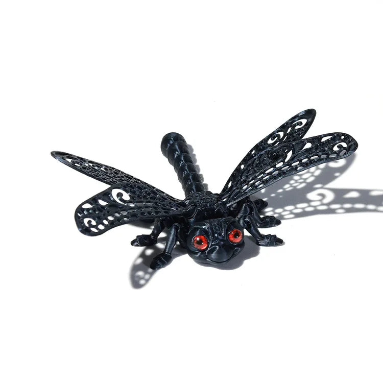 3D Printed Dragonfly Figurine Collectible Desk Decor Transformable Design,For Halloween Christmas Xmas Thanksgiving Toy Kids