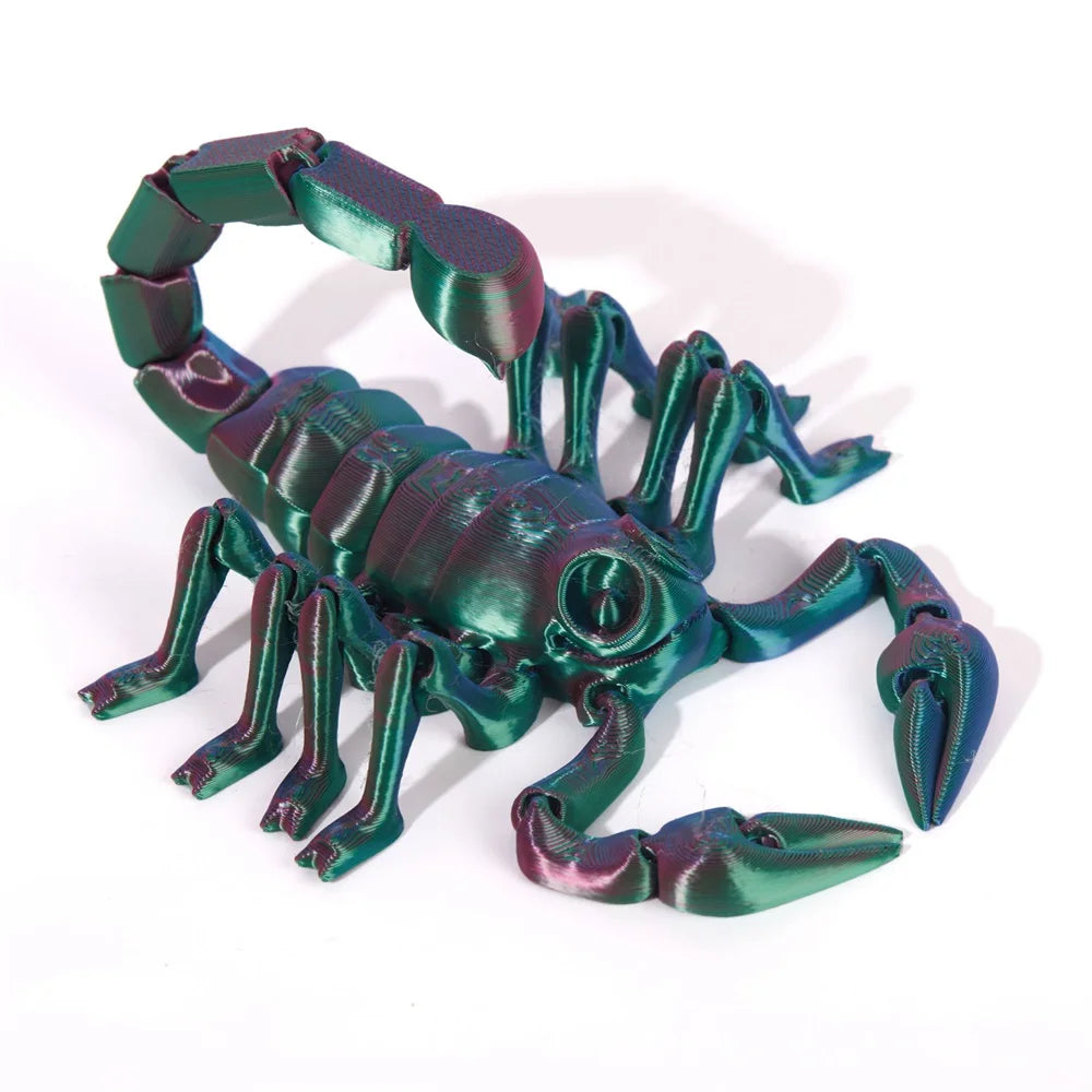 3D Printed Scorpion Simulation Toy Movable Retractable Joints Creative Model Desktop Decoration Collection Ornaments Gifts