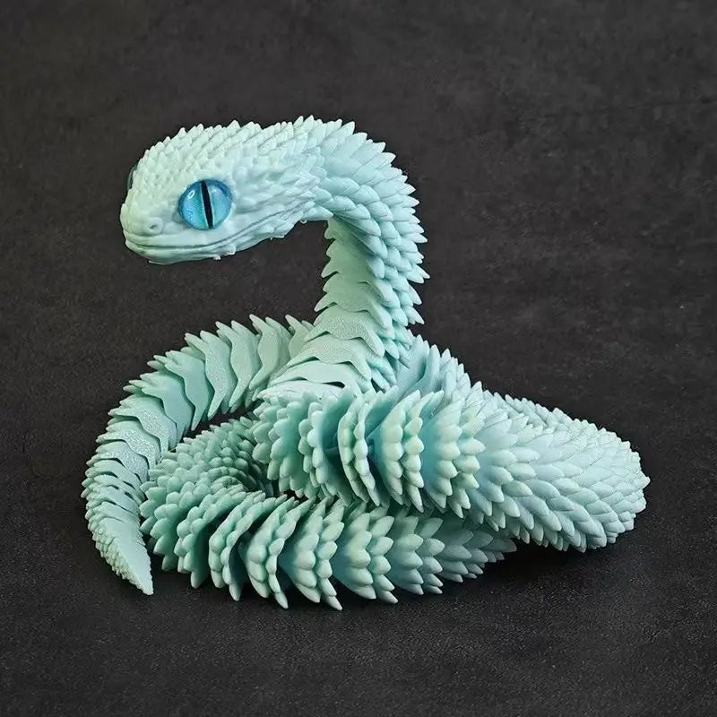 3D Printed Snake 45/60cm Articulated Snake Joint Mobility Simulation Animals Snake Office Desktop Ornament Kids Christmas Gift