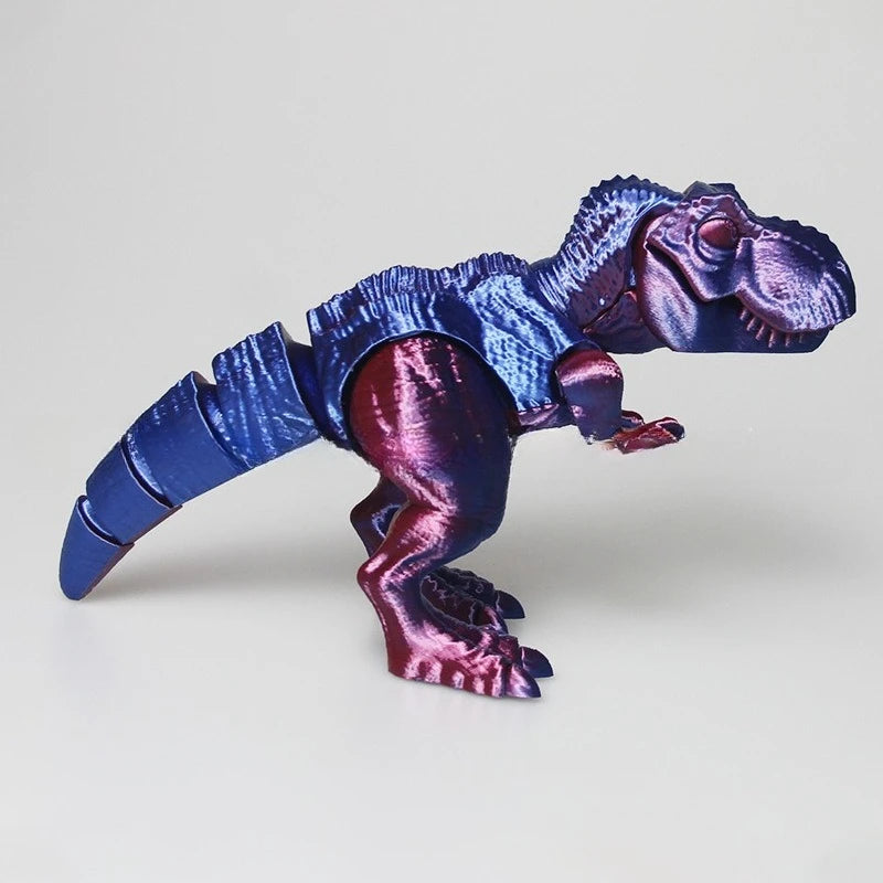 3d Printed Muscle Tyrannosaurus Rex Dinosaur Children's Creative Toy Stall, Multi-color Free Joint Decorative Model Ornament
