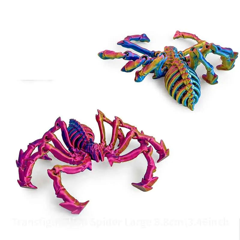 3D Printed Spider Simulation Toy elasticity Contracted Movable Joints Creative Model Desktop Decoration Ornaments Gift
